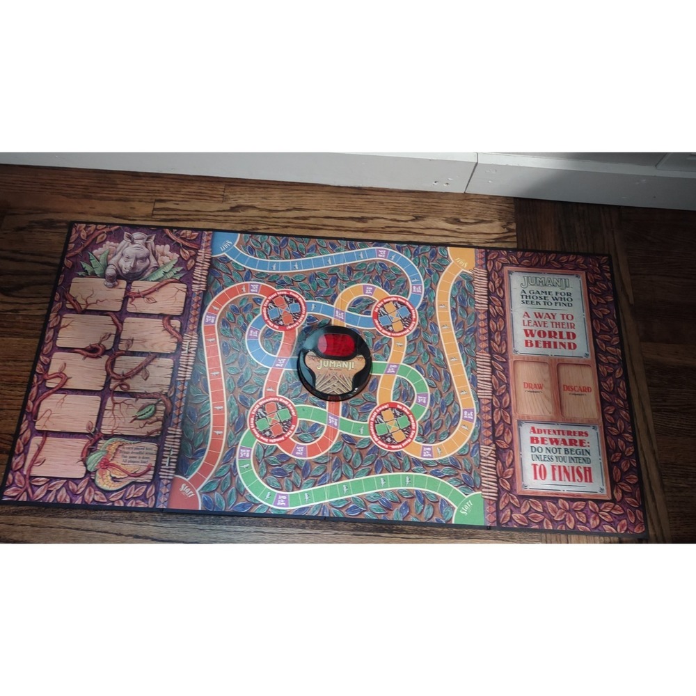 Jumanji The Game 1995 Milton Bradley Board Game Vintage Red Decoder 4634-L1 - Picture 7 of 10